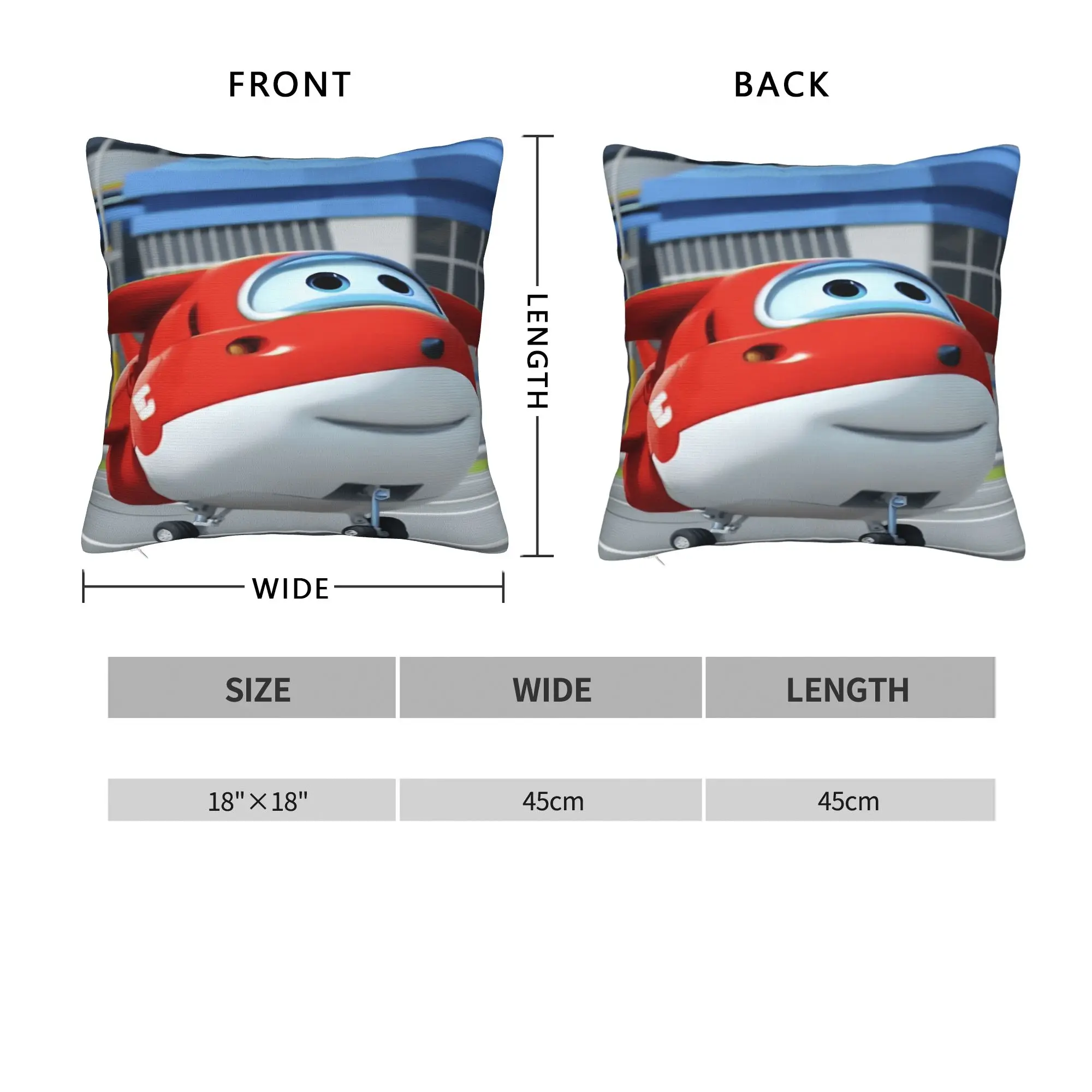 Fronha de almofada com asas s-super w, capa de almofada com gráfico macio, novidade, fronhas para escritório, carro, casa, decorativa