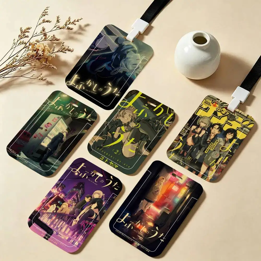 HOT Anime Call Of The Night ID Card Holder Neck Strap Pendant Door Badge Holder Lanyards Keychain Work Credential Case Gift