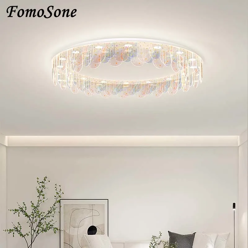 

On House Circular Colored Ceiling Light House Decorating Lighting Design Living Room Bedroom Study Smart Home Lamps and Lanterns