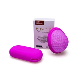 Disco menstrual reutilizável para mulheres, disco menstrual feminino com cauda, design liso, extra fino, copo de silicone, esterilizante