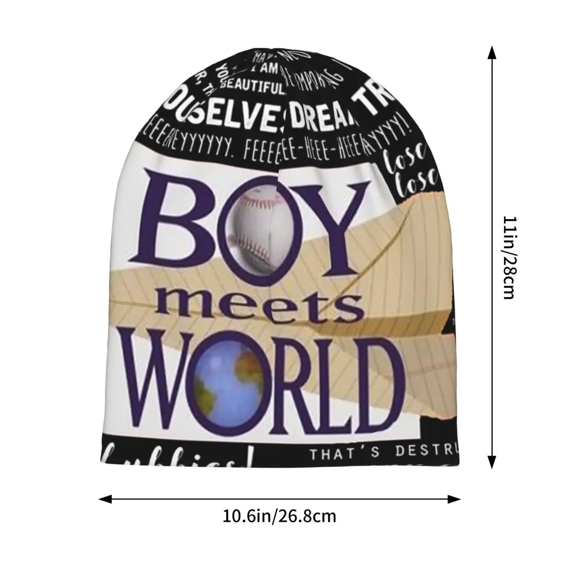 الصبي يلتقي العالم لا تُنسى يقتبس Skullies قبعة حريمي دافئة الخريف الشتاء في الهواء الطلق قبعة محبوك بونيه قبعات للجنسين الكبار