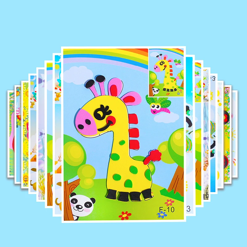 20-pecas-lote-adesivos-de-espuma-eva-3d-diy-quebra-cabeca-de-animais-em-desenho-animado-para-criancas-brinquedos-com-multiplos-padroes-e-estilos-presente-para-criancas