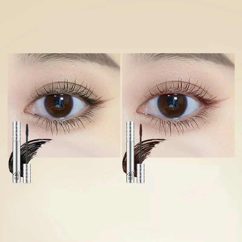 Kleine silberne Tube-Mascara, natürlich, dünn, lange Locken, dick, schnell trocknend, wasserfest, dauerhafte Form ist nicht leicht zu verschmieren