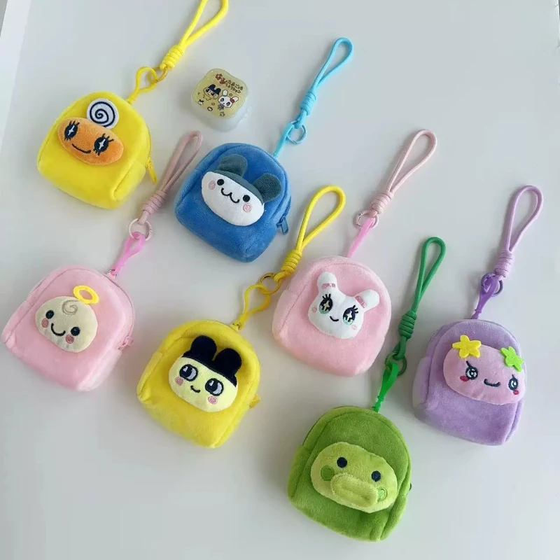Cartoon Tamagotchi Mini Backpack Phone Strap Cute Plush Storage Bag Mametchi Lovelin Kuhcipatchi Pendant Coin Purse Girls Gifts