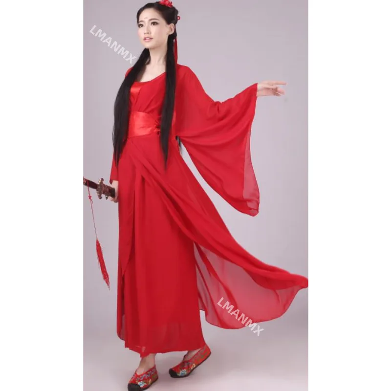 golden dragon hanfu women chinese traditional fairy dress ancient chinese costume plus size Performance Costumes Stage Outfits