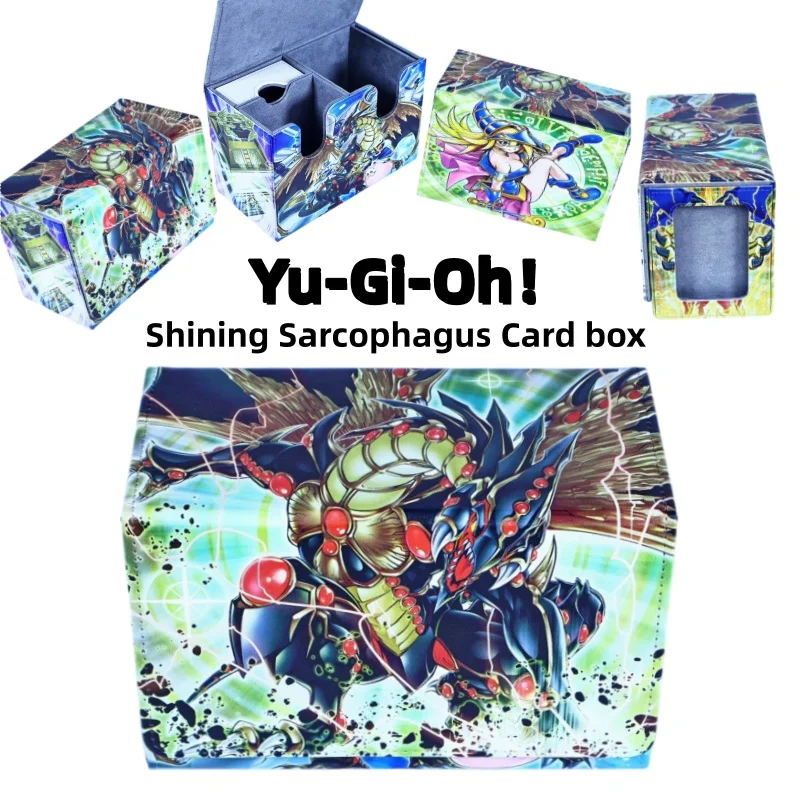 yu-gi-oh！-shining-sarcophagus-window-type-double-layer-card-box-dark-magician-girl-summoned-skull-game-card-leather-storage-box