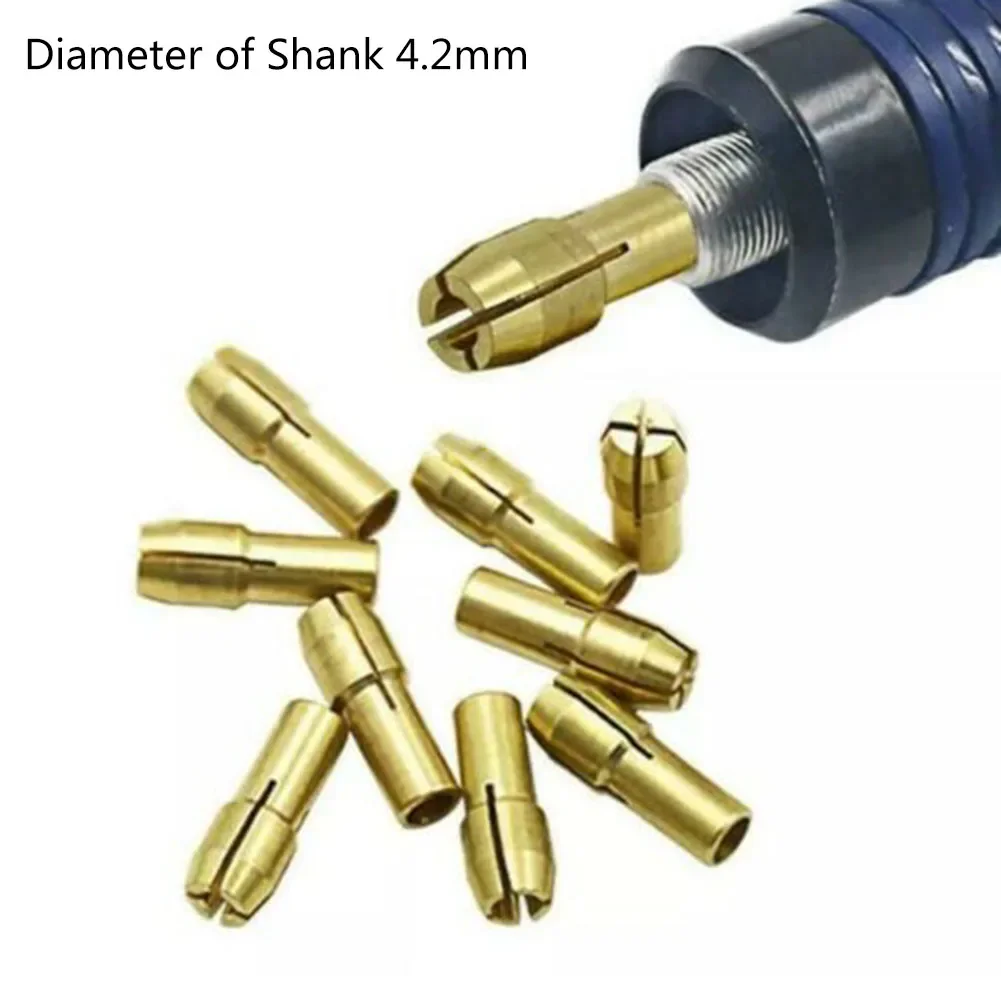 

10pcs Electric grinder chuck Compatible with most rotating tools Mini Grinder Copper Chuck 0.5-3.2mm High quality