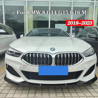3Pcs Car Front Bumper Lip Splitter Spoiler For BMW 8 Series G14 G15 G16 M-Sport 840i 840d M850i 2018-2024 Tuning Body Kits