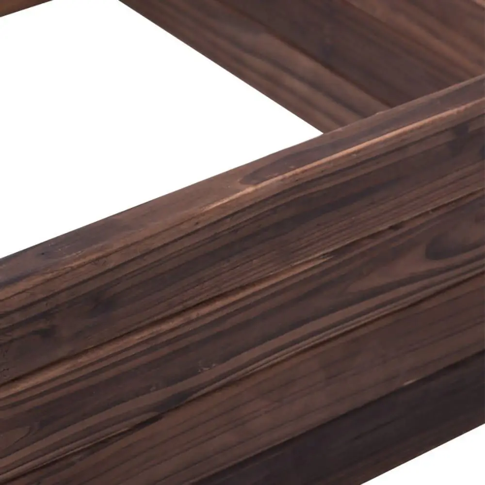 صندوق زراعة مرتفع لسرير الحديقة المربع مقاس 24 بوصة للزهور والخضروات وخشب التنوب وإطار متين سهل التجميع لاستخدام الفناء الخلفي