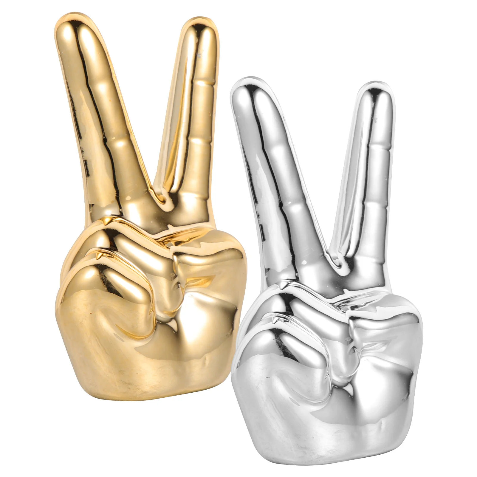 

2Pcs Ceramic Finger Gesture Ring Holder Chic Durable Organizer Rings Display Stand for Jewelry Ring Holder Rings Organizer