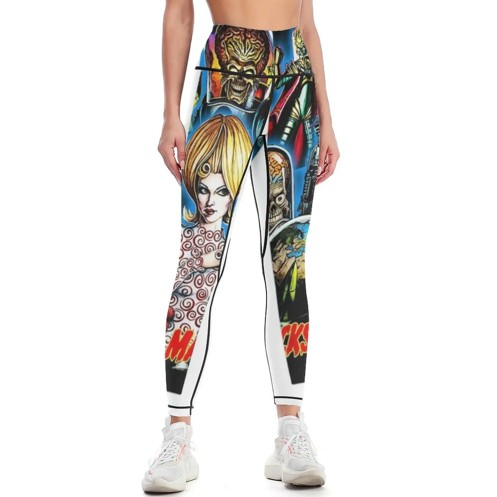 

Special Present Special Present Mars Attacks Vintage Photograp Leggings Fitness's gym clothes Sports pants woman Womens Leggings
