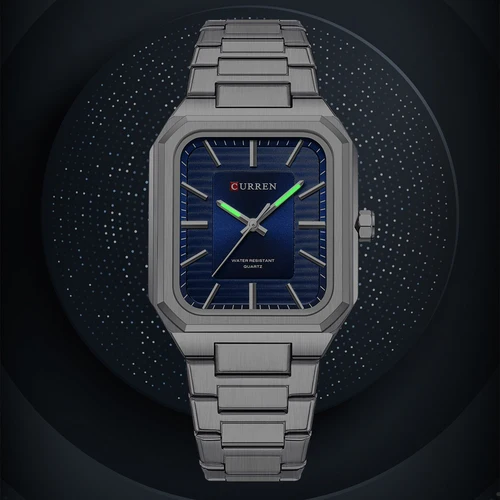 Imagen 2 del producto CURREN, nuevos relojes de negocios rectangulares para hombres, marca de moda 2023, reloj de pulsera de cuarzo con banda de acero inoxidable, reloj masculino 8457