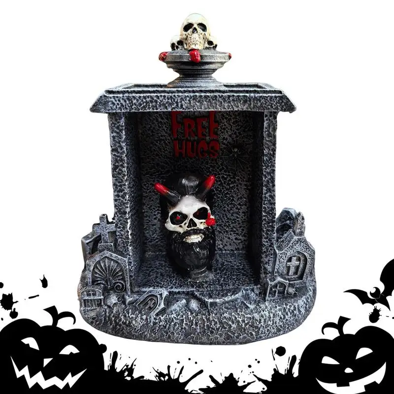 Halloween Animatronics Skeleton Tombstone Devil Spooky Ghost Haunted Horror Tombstones For Indoor Outdoor Halloween Decor Prop