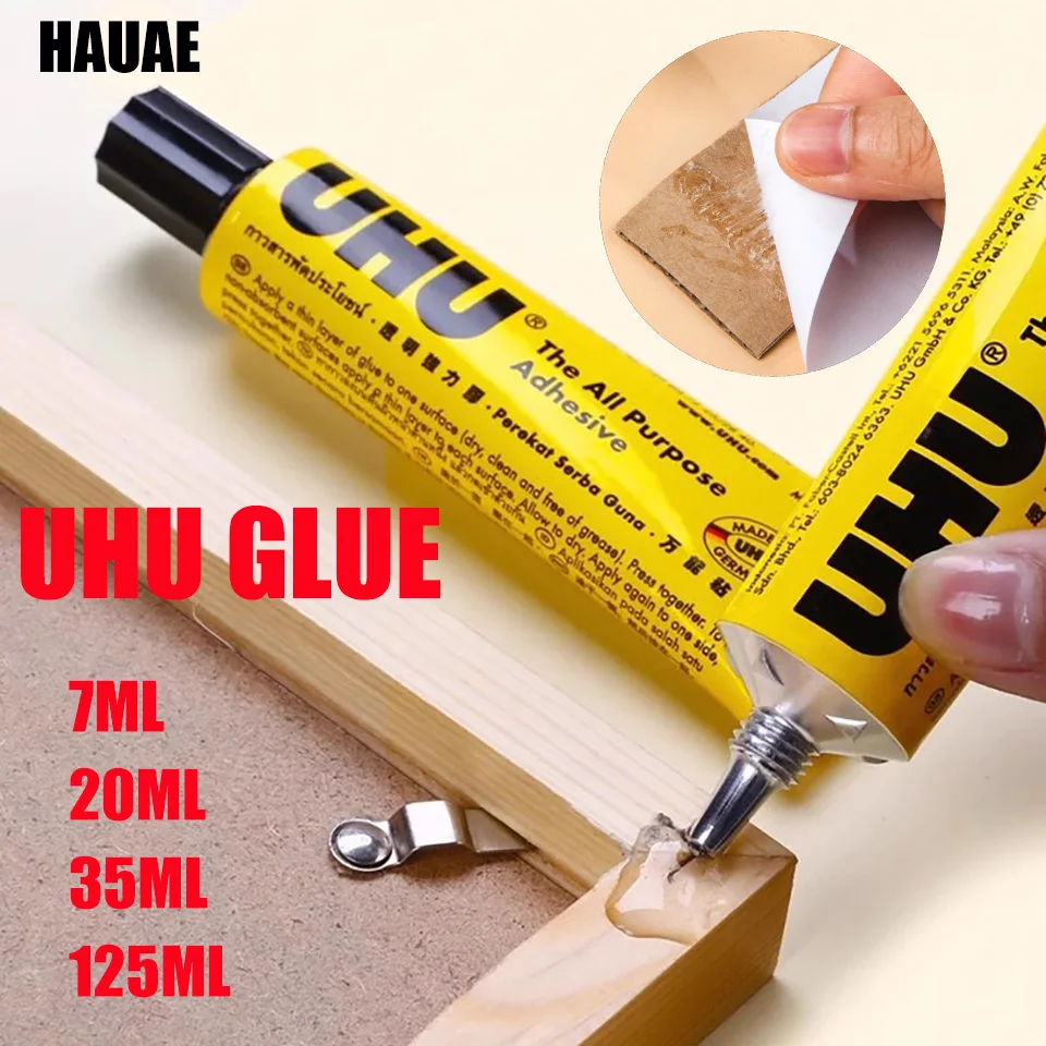 

7/20/35/125ML UHU Super Glue Multifunctional Soft Super glue FOR MOOD textile porcelain pape metal rubber Shoes DIY adhesives