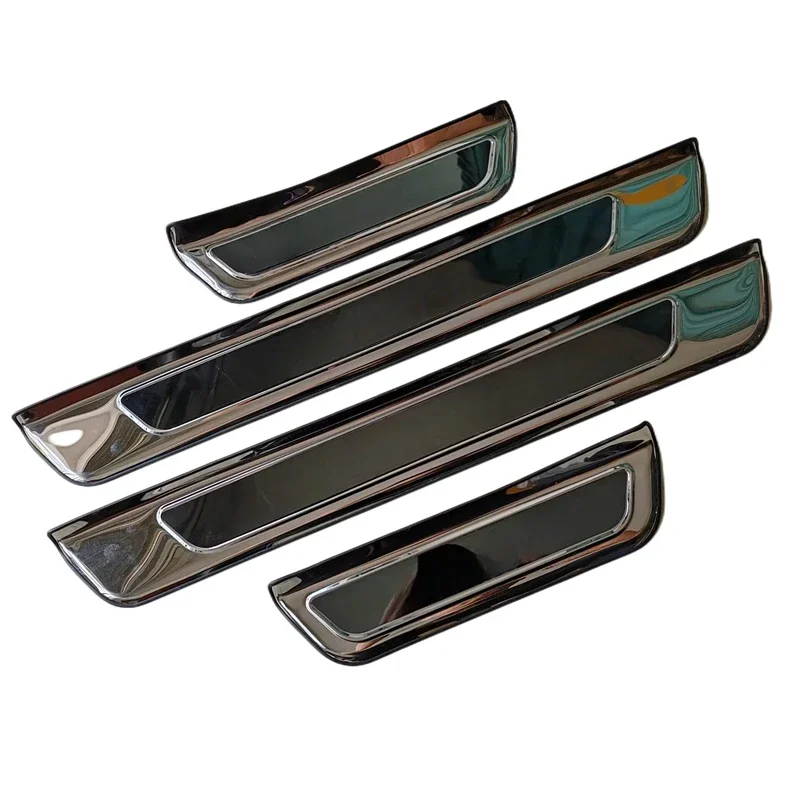 For TUCSON Stainless Steel Door Sill Scuff Plate Guard Sills Protector Trim 2015 2016 2017 2018 2019 2020 2021