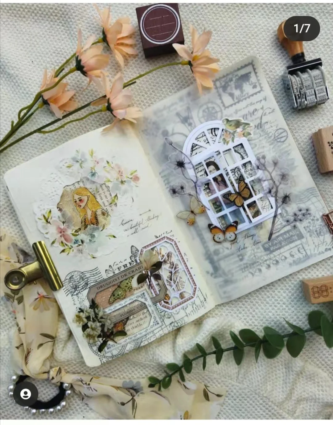 【GOGOCRAFT】Vintage Window -Cutting Dies for JunkJournal Scrapbooking PaperDIY Original Designs