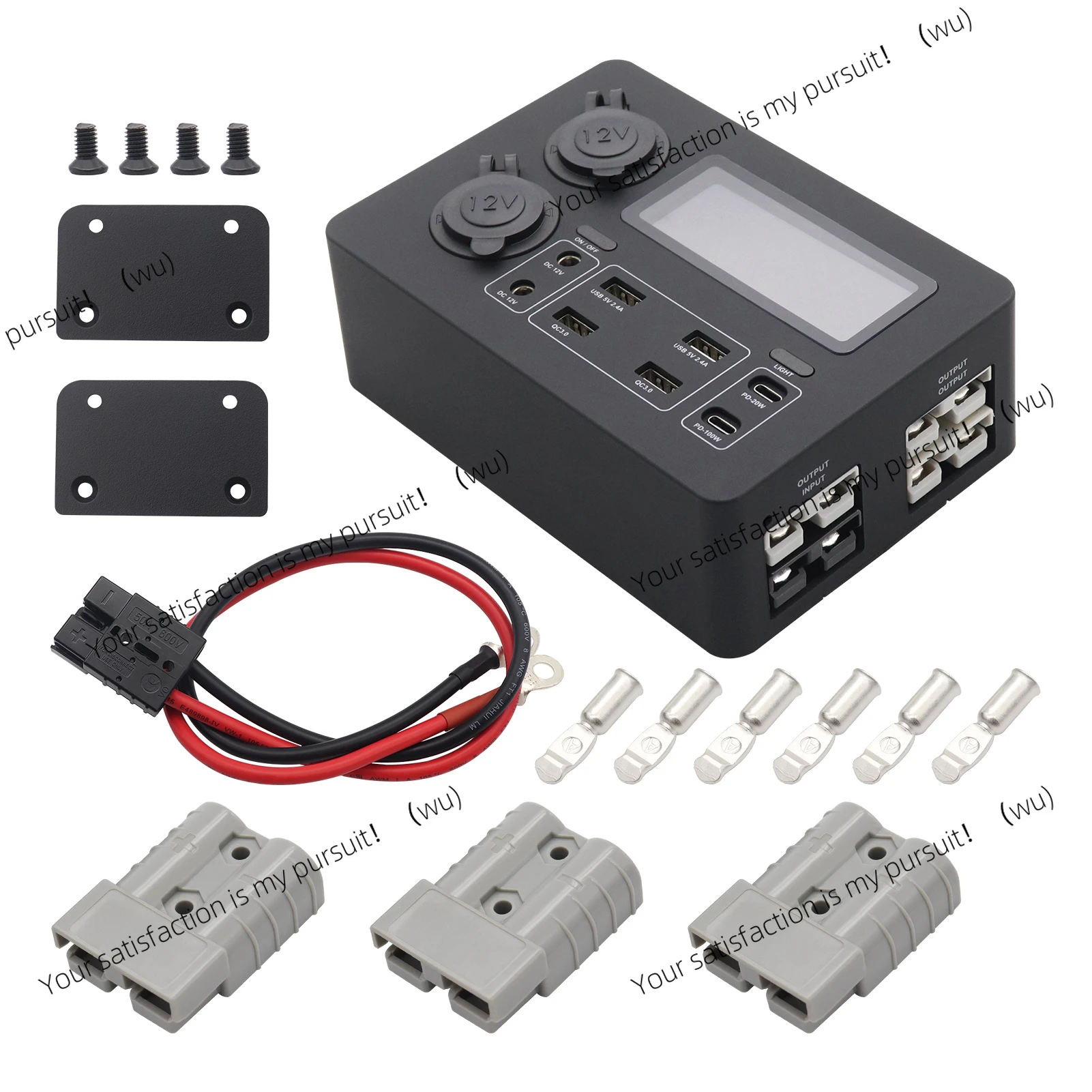 Multifunctional Power Box PD100W Car USB Charging Station Portable Control Hub 12v Mini for RVs SUV Boats Yacht Cars