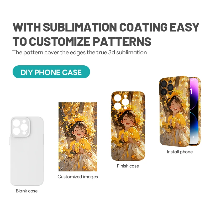 TuoLi Single Hard Sublimation Blank Mobile Cell Phone Cover Case 3D Vaccume Machine High Quality Shock Proof