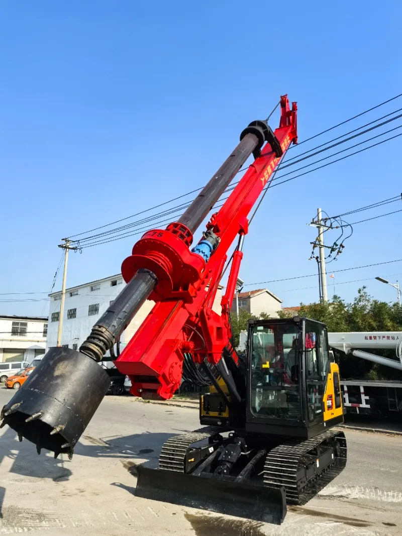 Building Construction Rotary Head Drilling Rigs Screw Pile Driver Machine Concrete Piling Mud Rotary Drill Rig