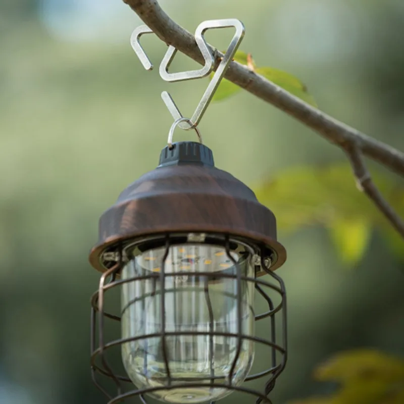 

1pc Outdoor Camping Multifunctional Integrated Hook Metal Tent Lamp Rack Double-headed Hanger Bidirectional Return Hook