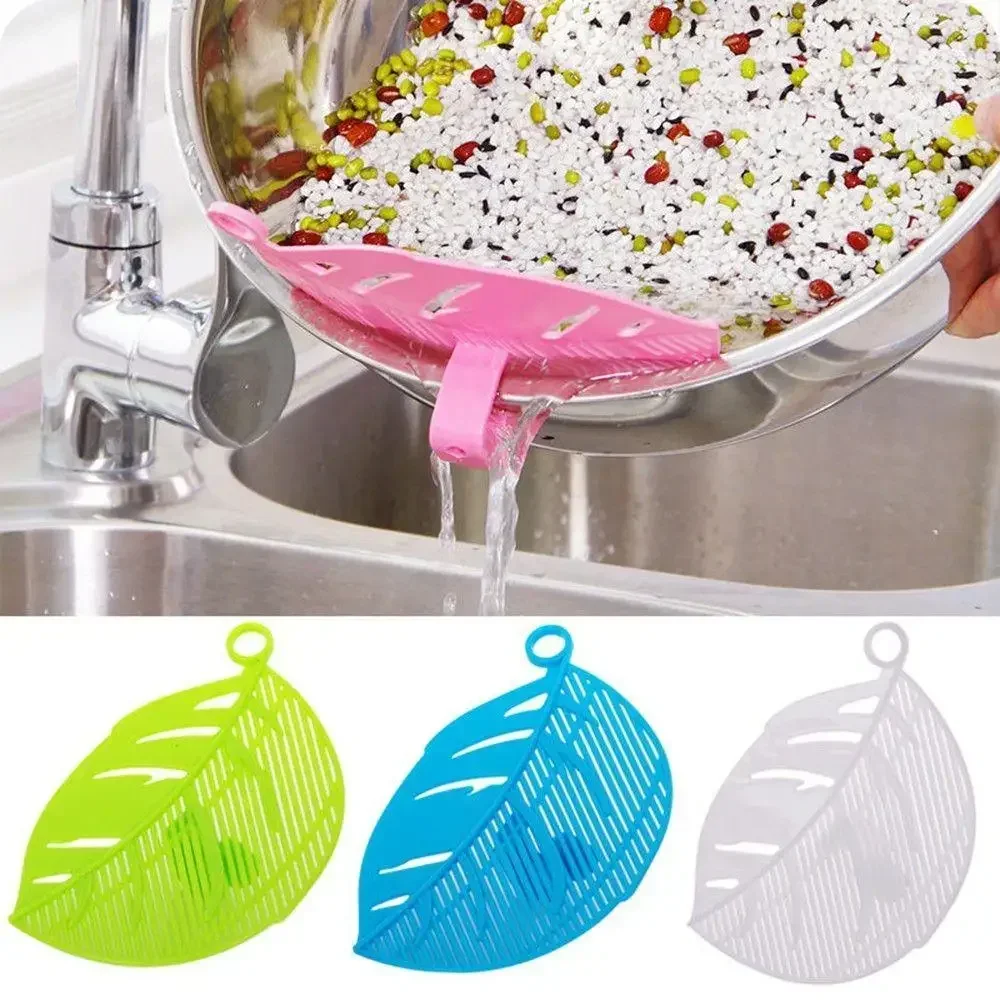 Pot Strainer plastic Crescent Pan Strainer with Handle for Water Filters Rice Fruit Vegetable Pasta Colander Kitchen Gadgets