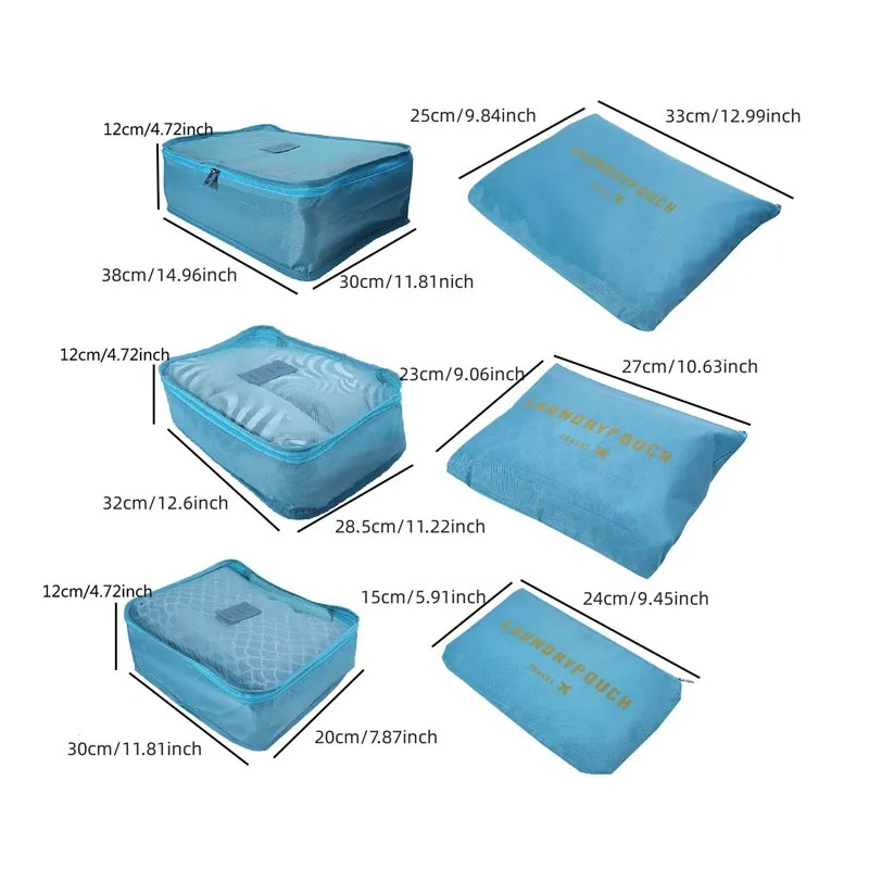 Лидер продаж 2024, 6 шт., дорожные водонепроницаемые сумки для хранения одежды, портативный органайзер для багажа, 12 цветов