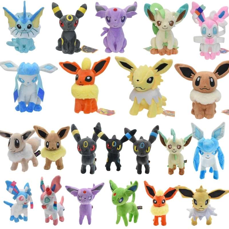 Juguete de peluche de Pokémon para niños, muñecas de personajes de Anime, CharizardX, Y, Eevee, Greninja, Lucario, Rayquaza, Gyarados