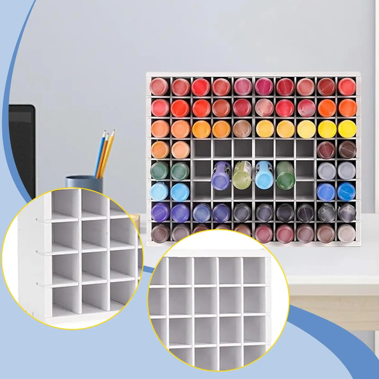 Craft Paint Storage Organizer, Large Capacity DIY Craft Paint Storage Holder, Pigment Shelf Paint Bottle Storage Rack