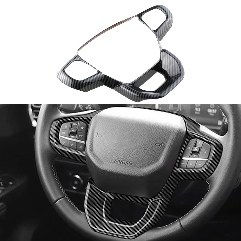 Para ford everest ranger xl xl xlt xls esporte lariat wildtrak 2023 2024 2025 painel do volante capa adesivo guarnição acessórios