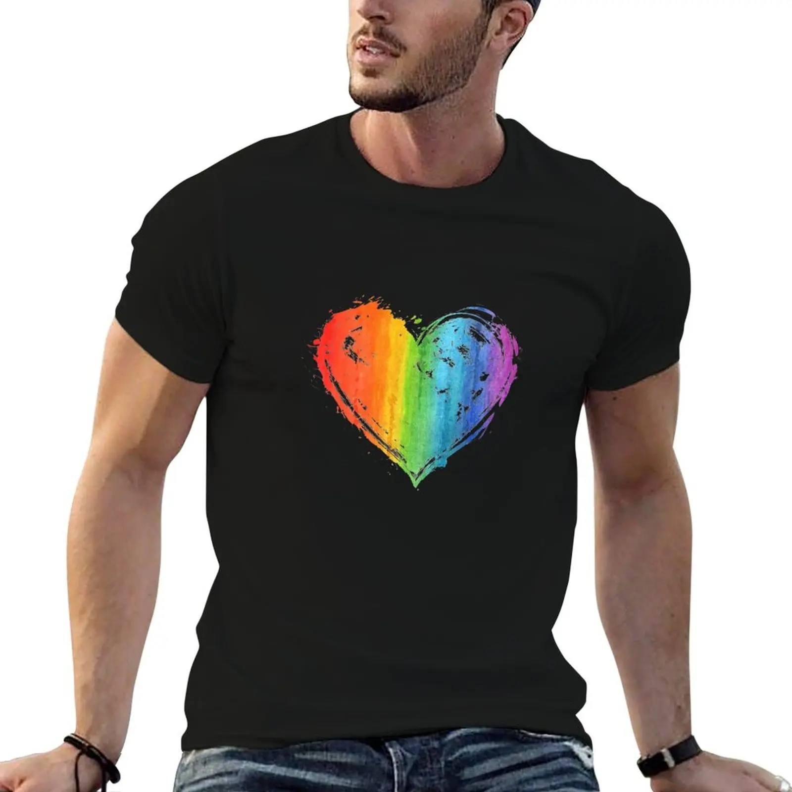 

LGBT Gay Lesbian Pride Month Heart Flag LGBT Equality T-Shirt anime t shirts tees mens champion t shirts