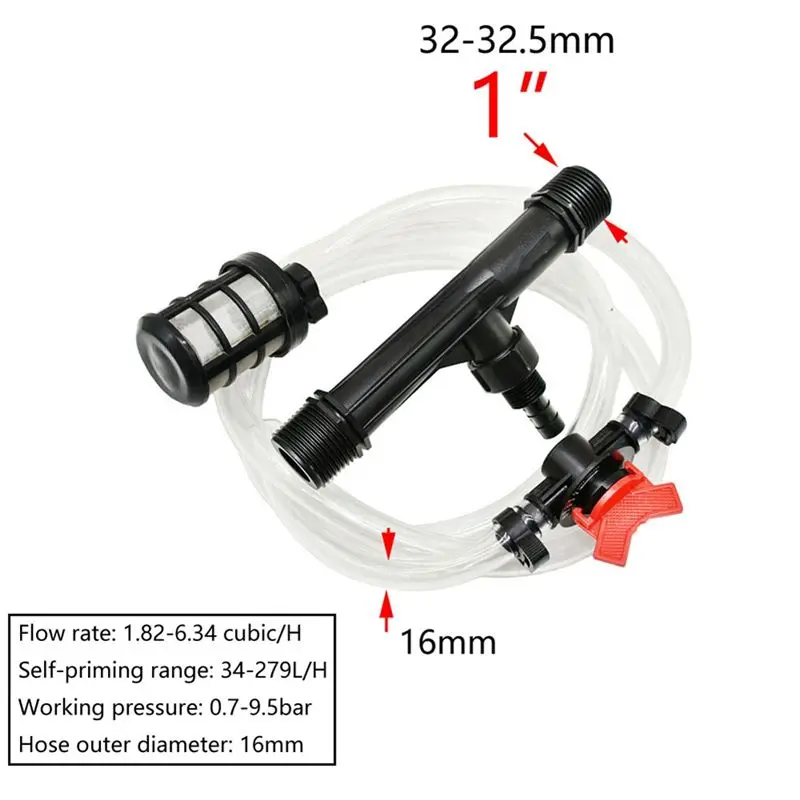 A67P-1 Set Venturi Fertilizer Injector Kits Garden Agriculture Irrigation System 1 Inch Fertilizer Tool