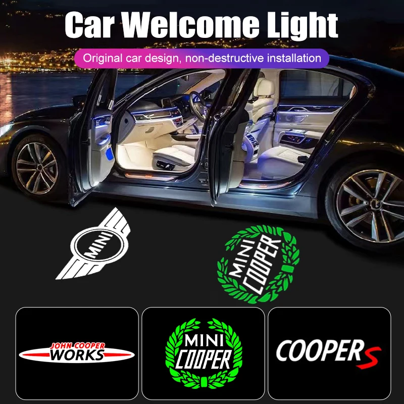 LED Car Door Projector Car Welcome Light For BMW Mini Cooper Works R52 R55 R56 R57 R50 R53 R60 R61 F54 F55 F56 F60 Auto Parts