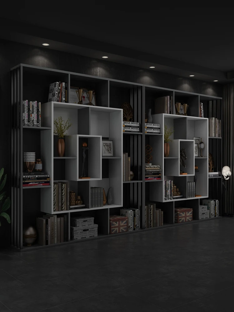 Bookshelves, Floor-to-ceiling Living Room, Multi-layer Metal Reading Shelves, Living Room Display Cabinets, Display Shelves