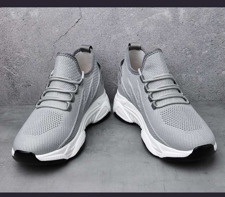 Sommer Männer Aufzug Schuhe Atmungsaktive Mesh Höhe Erhöhen Turnschuhe Männer Schuhe Innen Länge 7 cm Outdoor Freizeit Weiß Größere Schuhe – Detail 21