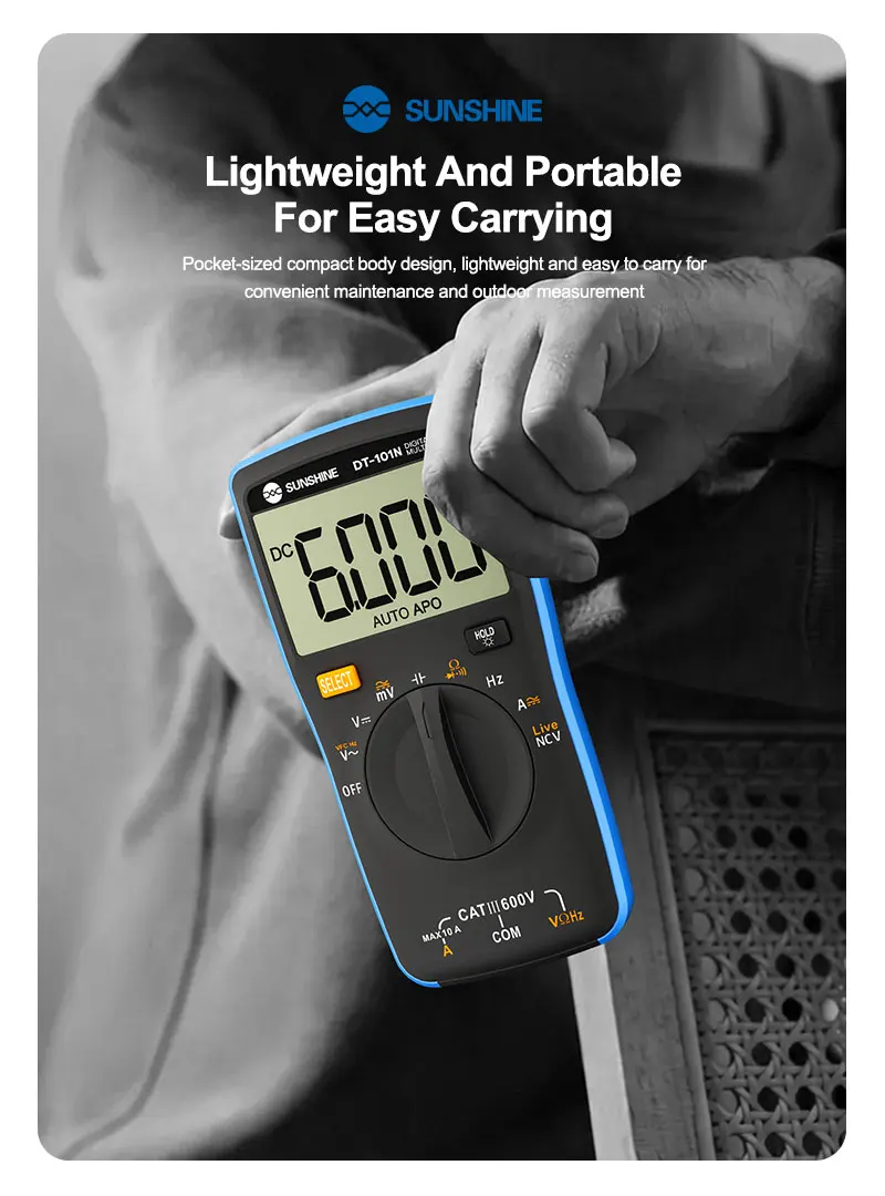 New 5999 Count Digital Multimeter AC/DC High-Precision Multi-function Voltage Current Resistance Multimeter Tester