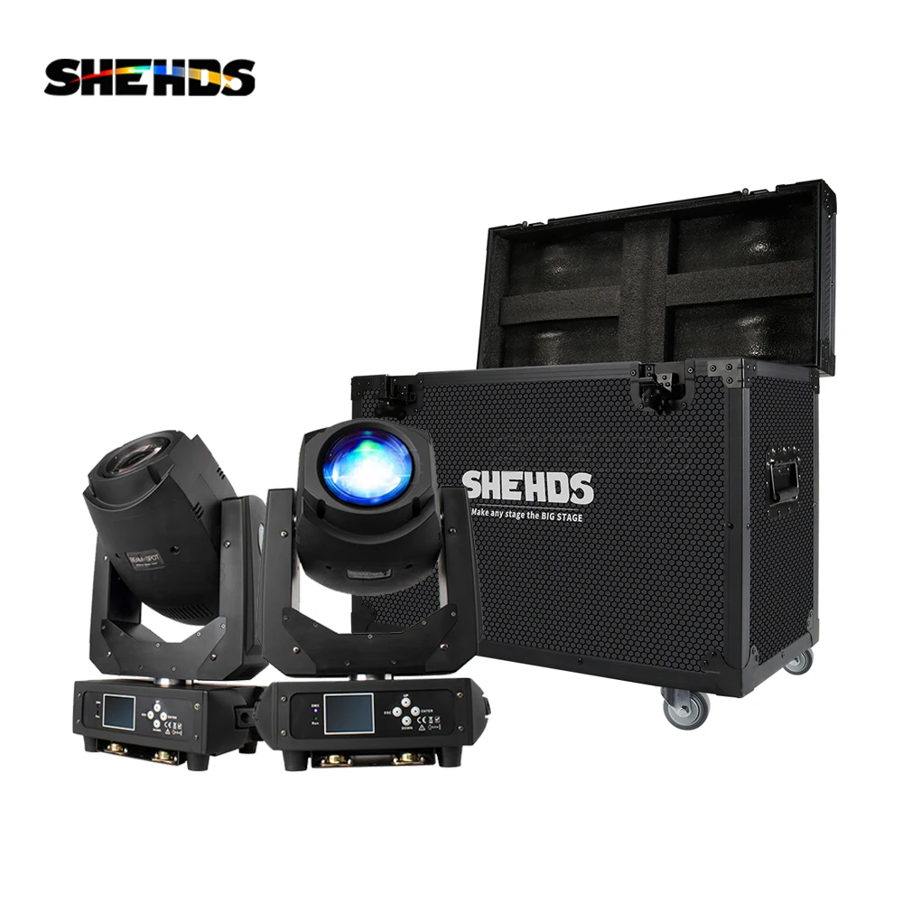 

SHEHDS Flight Case With 200W Spot Beam LED Moving Head 6/18 Channel DJ Disco Party Nightclub Dance Wedding Stage Lighting