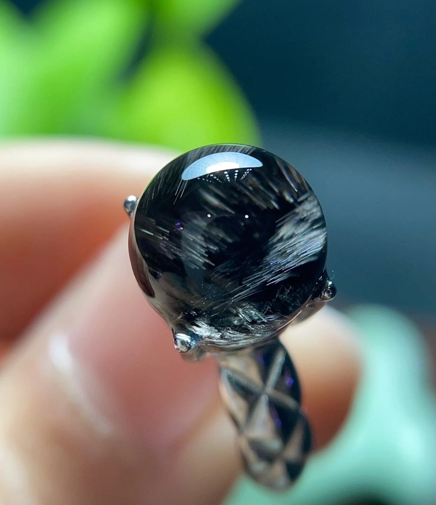 

Кольцо из натурального брукитового платинового рутилового кварца, овальное, 9,6 мм, серебро 925 пробы, для женщин и мужчин, в форме капли, на удачу, AAAAA