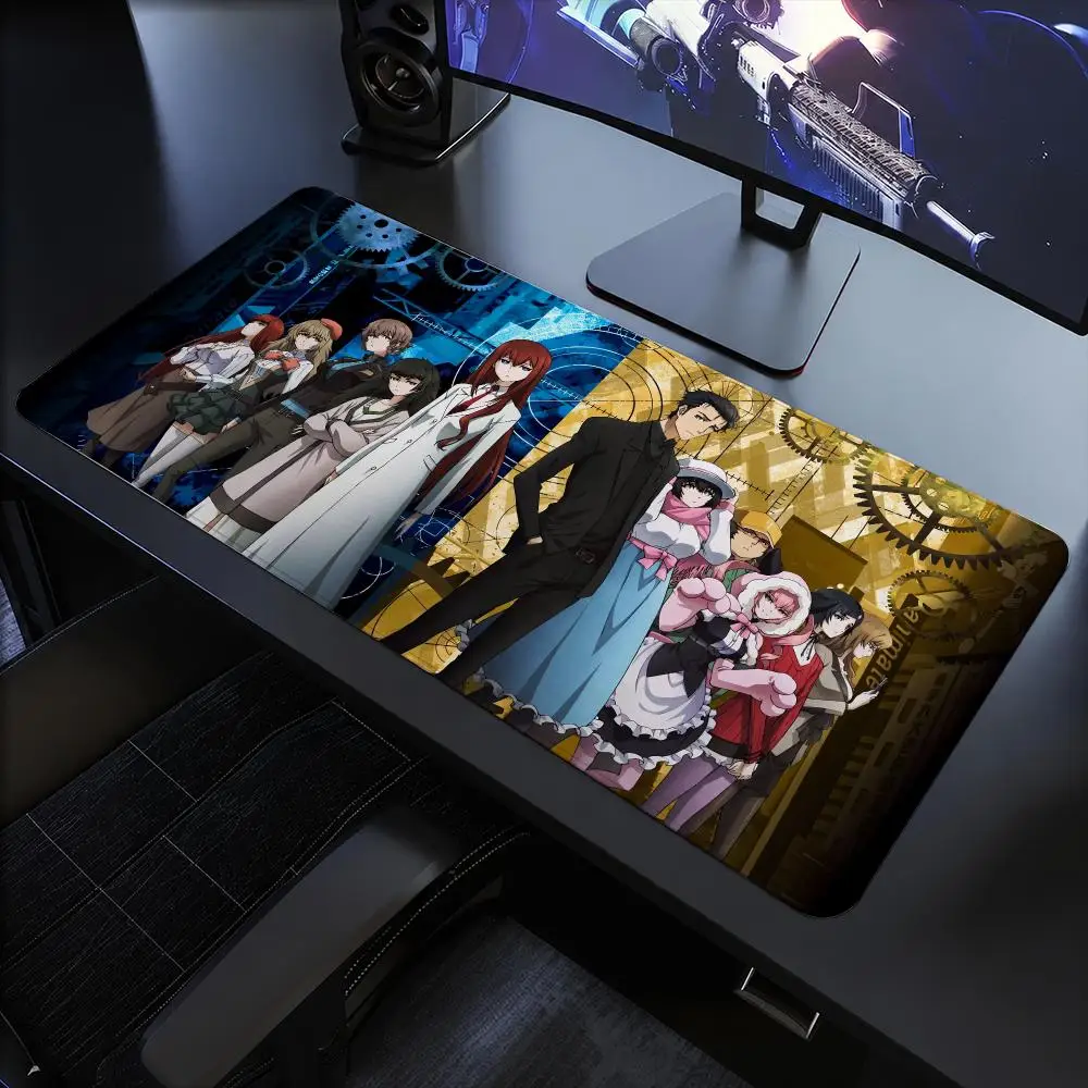 Classic Anime Steins Gate Mouse Pad Mouse Pad Anti-Slip Rubber Base Extended Desk Mat For Gamers Office Computer Accessories