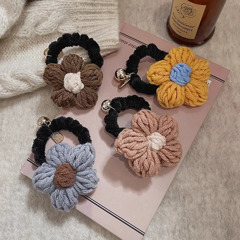 زغب الشنيل للخريف والشتاء لا توجد آثار ولا تؤذي الشعر، رباط شعر خط الهاتف، حبل رأس بسيط بشريط مطاطي