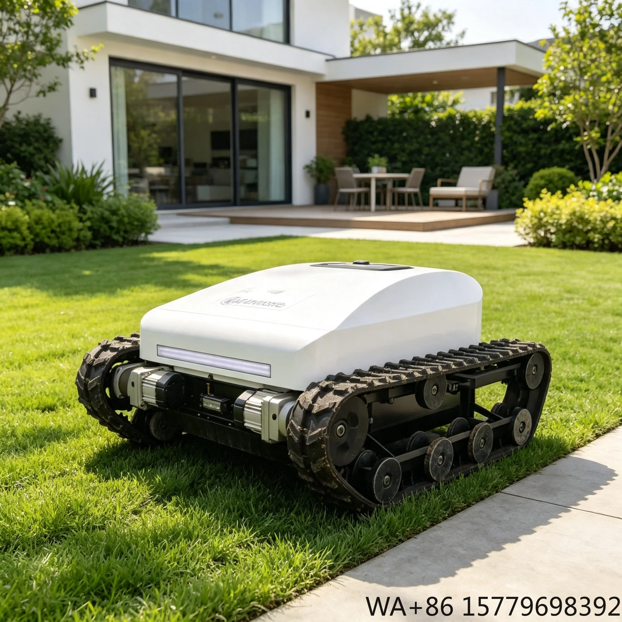 DIY Wide Area Remote Control  Slasher 800mm Lithium Battery Powered 4000W Heavy Track Crawler Mower CE EPA Orchard Solar
