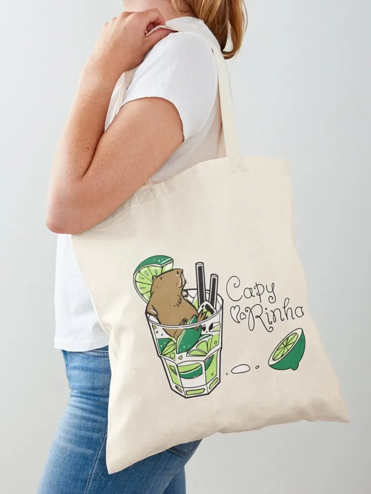 

Cabybara + Caipirinha = Capyrinha Tote Bag ecological bags large tote bag tote bag woman Women's shopping