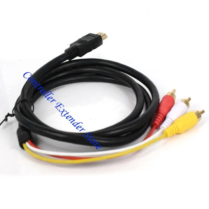 N84B 1080p HDTV متوافق مع موصلات محول الذهب 3RCA AV 150 سم/59 بوصة