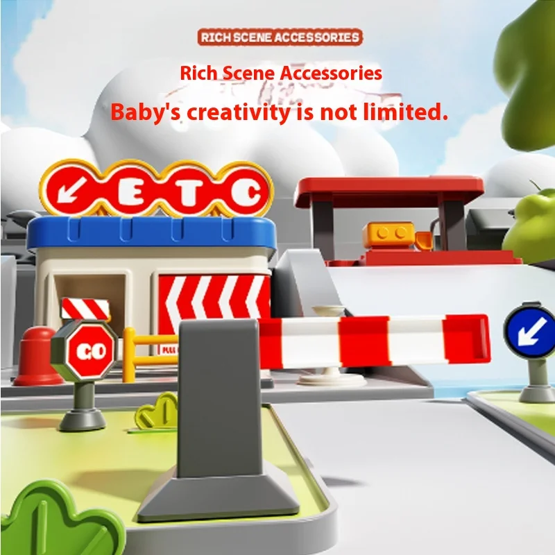 Pista elettrica Piccolo treno Città Tema Assemblaggio Intercambiamento circolare Auto ferroviaria Interazione genitore-figlio Auto ferroviaria per bambini Giocattolo