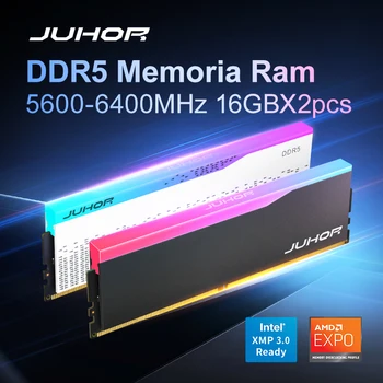 JUHOR RGB DDR5 16GB 5600MHz 6000MHz 6400MHz Desktopgeheugen Dimm Hoge snelheid Memoria Ram