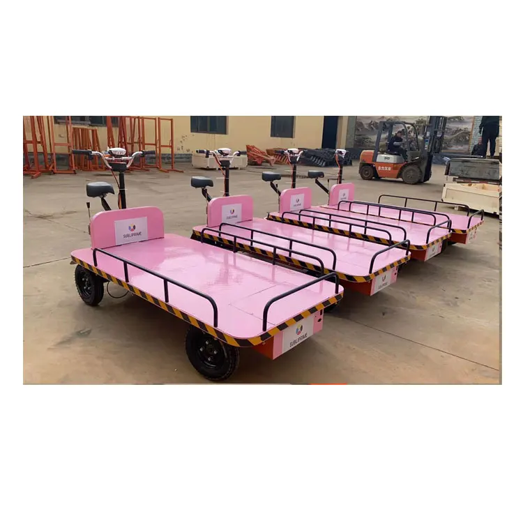 Electric Trolley Electric Transport Trolley 1 Ton Electric Flatbed Cargo Transporter For Cargo Transport