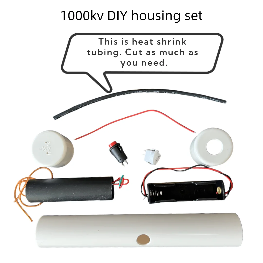 وحدة طاقة نبض الجهد العالي 1000 كيلو فولت؛ عاكس DC HV ومجموعة الإسكان الداعم DIY للإلكترونيات