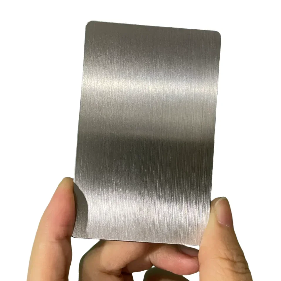 ราคาขายส่ง บัตรธุรกิจโลหะสแตนเลสเปล่า สำหรับสลัก ขนาด 0.8 มม.