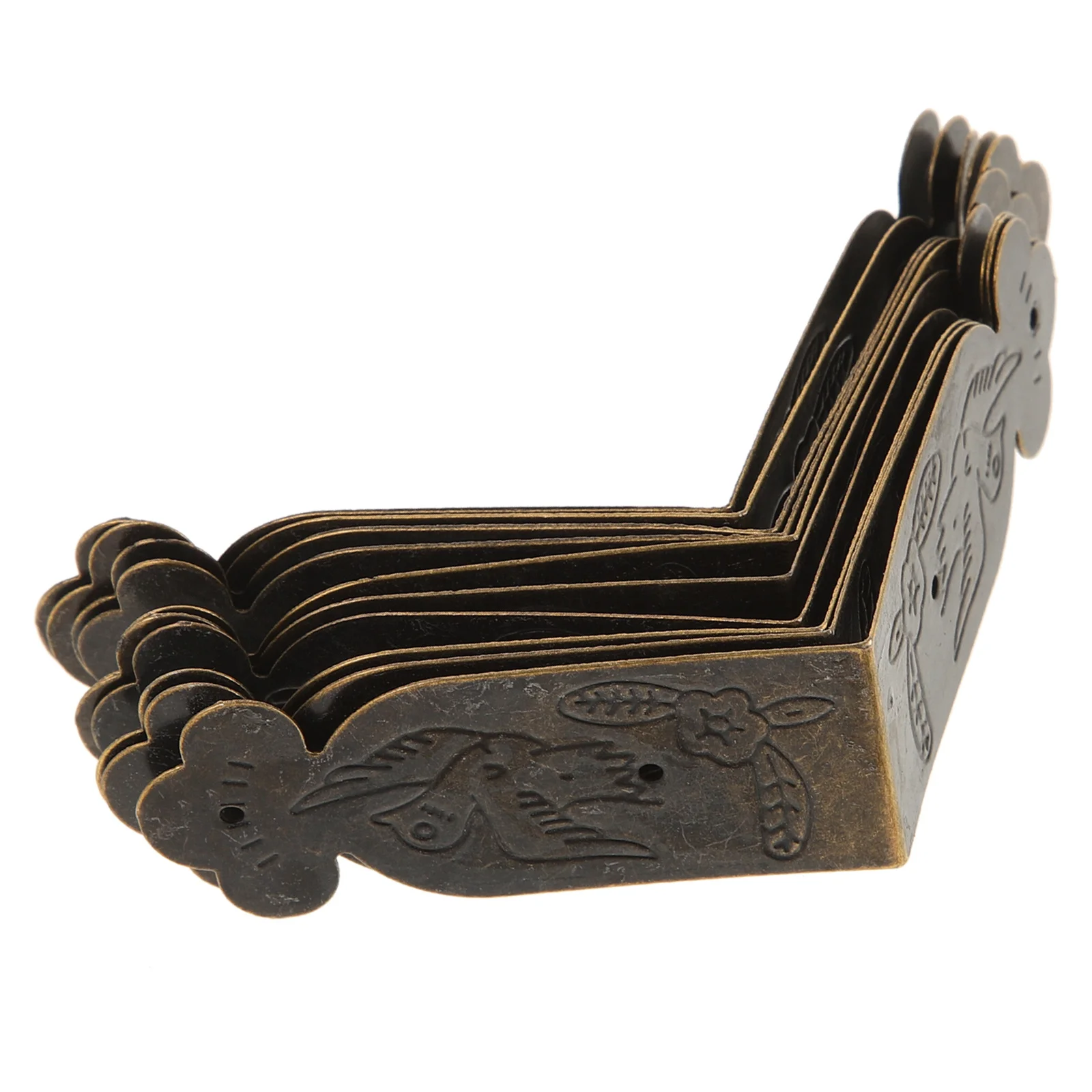 

10pcs Box Corner Protector Metal Edges Cover For Wooden Jewelry Case Cabinet Retro Furniture Guards Hardware Fittings