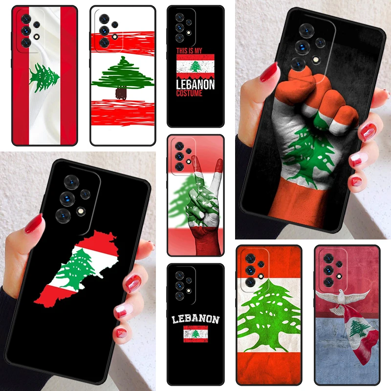 Lebanese Lebanon Flag Phone Case Cover For Samsung Galaxy A52 A72 A73 A20e A21S A50 A70 A11 A12 A42 A31 A40 A51 A71 A32 A80 A91