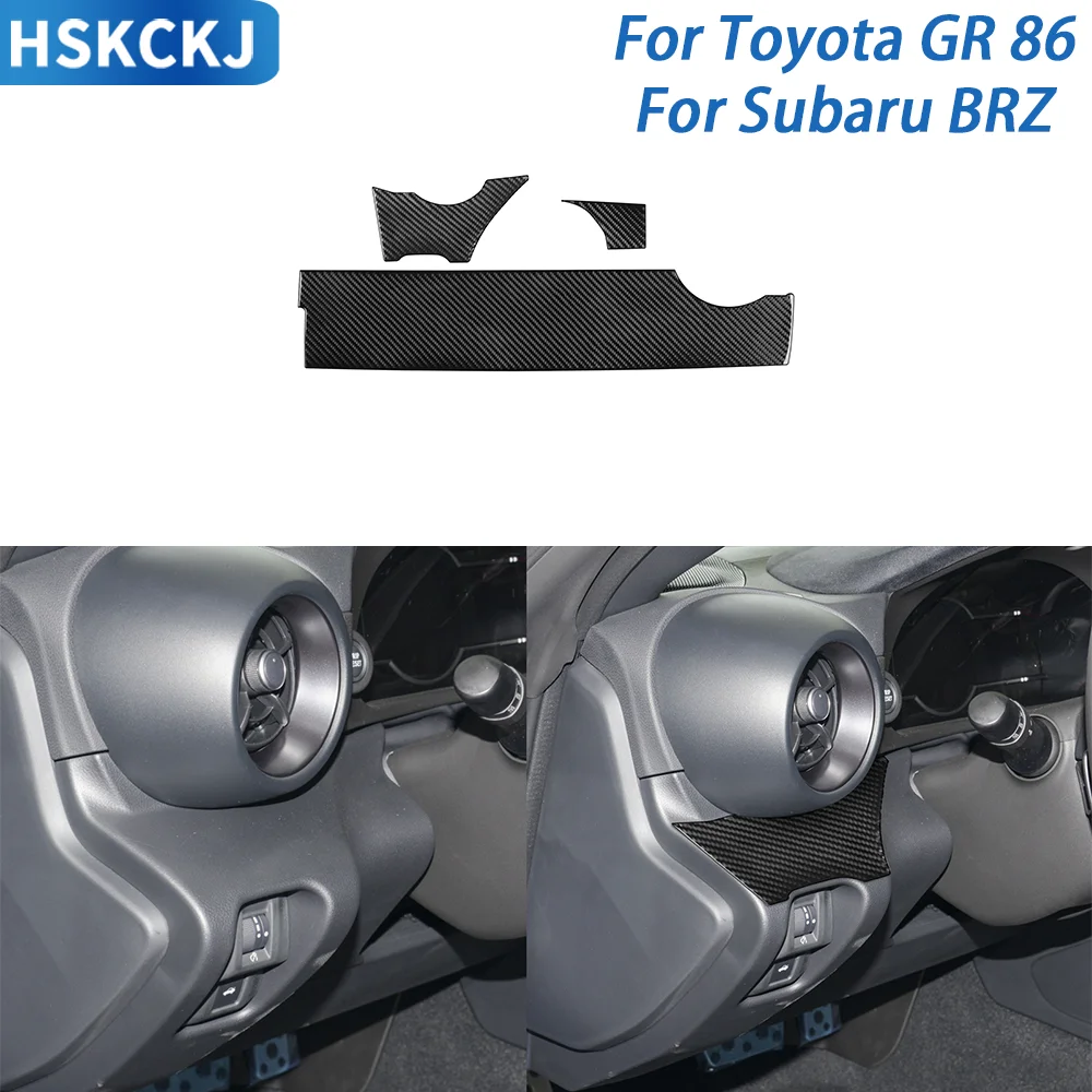 

For Toyota GR 86 For Subaru BRZ 2020+ Real Carbon Fiber Interior Sticker Central Console Cover Trim Decorative Accessories